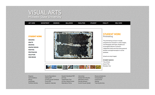 image website university portfolio